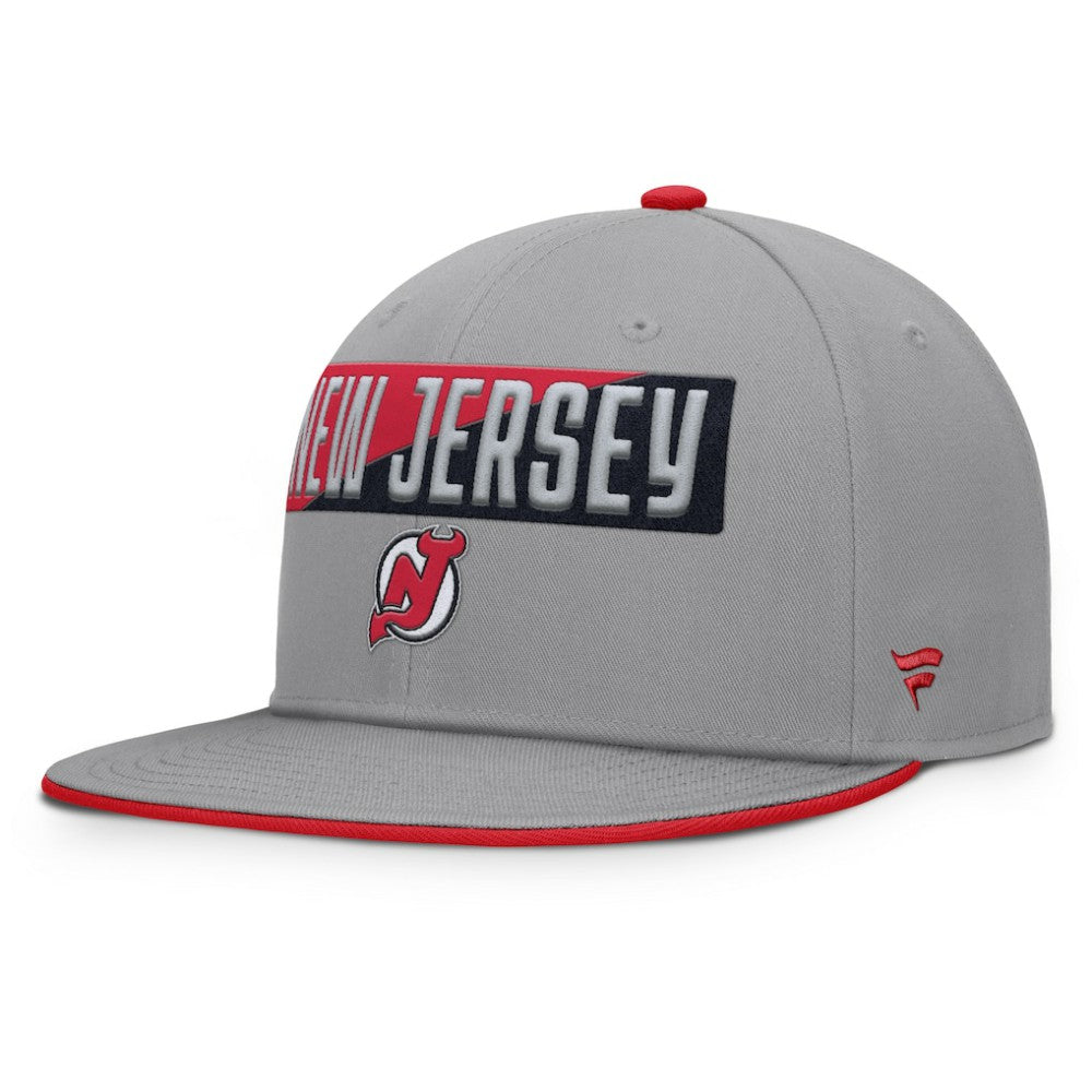 New Jersey Devils Fanatics Fundamentals Duo Split Logo Snapback Hat