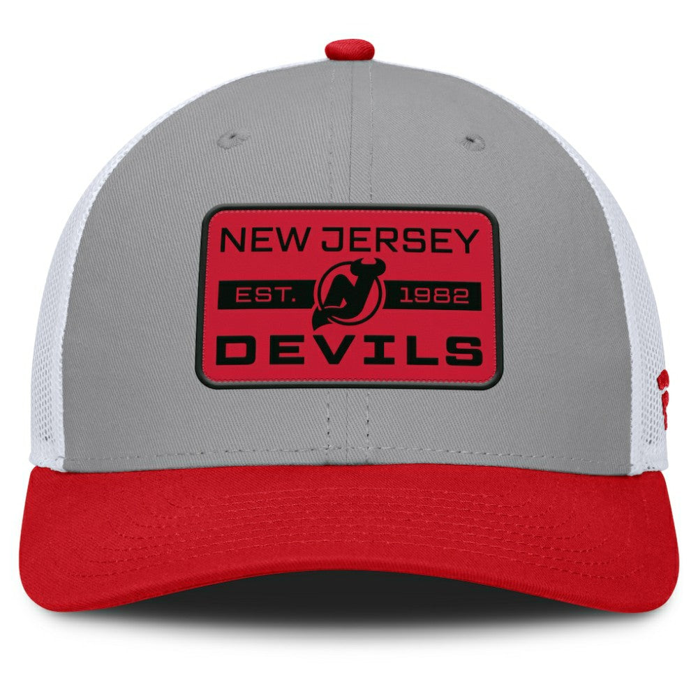 New Jersey Devils Fanatics Fundamental Adapt Trucker Adjustable Hat