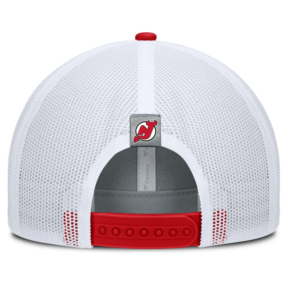 New Jersey Devils Fanatics Fundamental Adapt Trucker Adjustable Hat