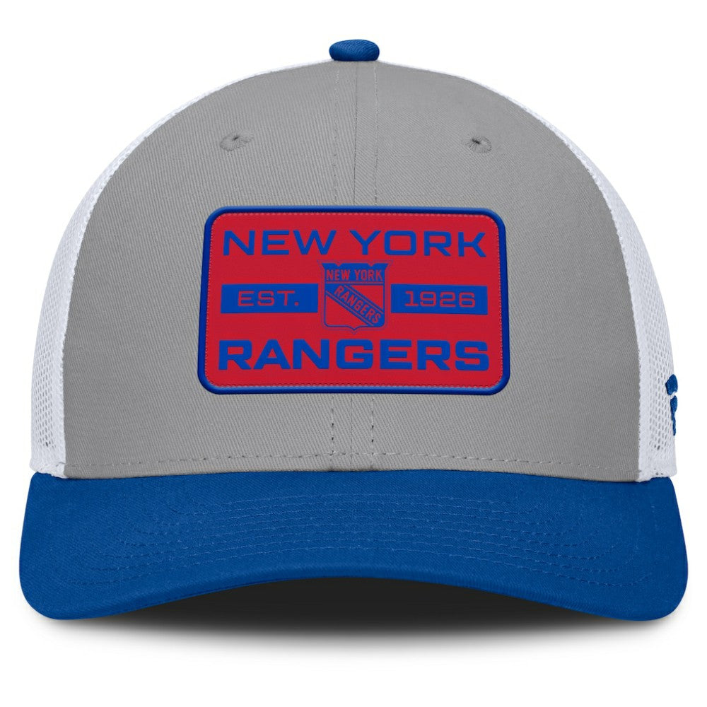 New York Rangers Fanatics Fundamental Adapt Trucker Adjustable Hat