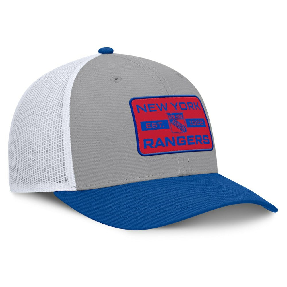 New York Rangers Fanatics Fundamental Adapt Trucker Adjustable Hat