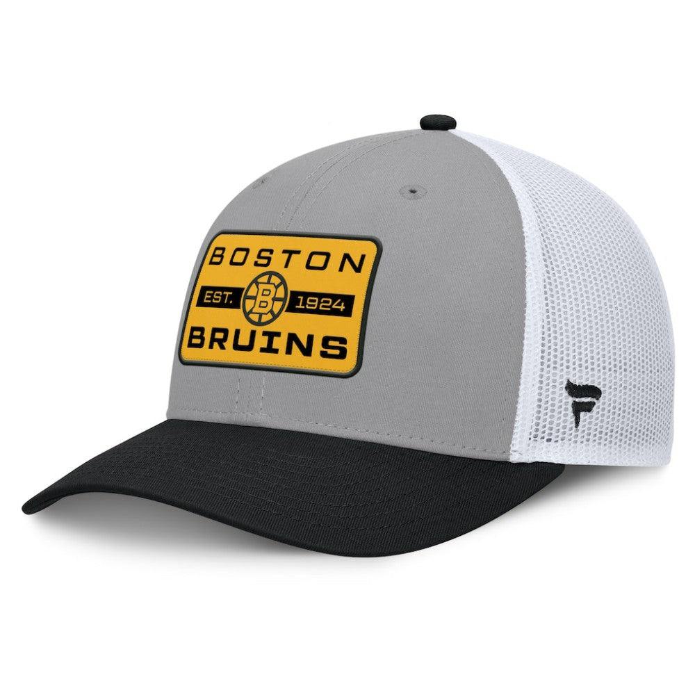 Boston Bruins Fanatics Fundamental Adapt Trucker Adjustable Hat