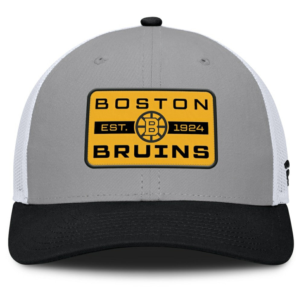 Boston Bruins Fanatics Fundamental Adapt Trucker Adjustable Hat