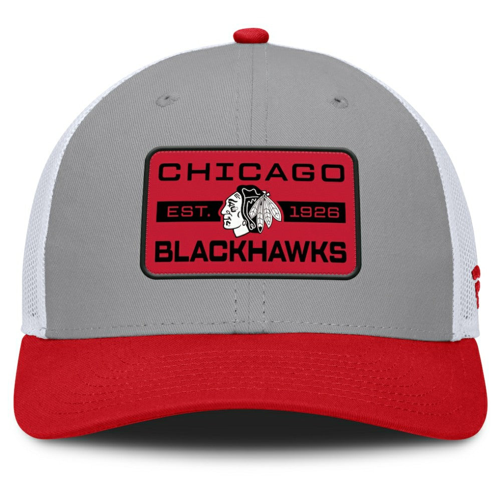 Chicago Blackhawks Fanatics Fundamental Adapt Trucker Adjustable Hat