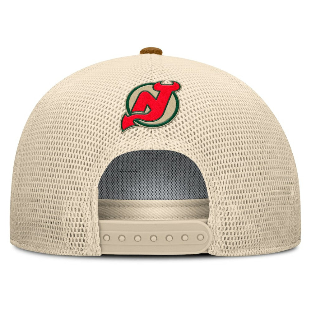 New Jersey Devils Fanatics Heritage Fetch A-Frame Trucker Adjustable Hat
