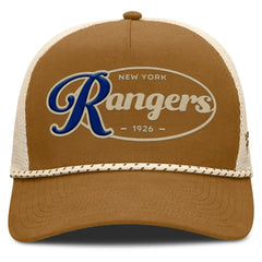 New York Rangers Fanatics Heritage Fetch A-Frame Trucker Adjustable Hat