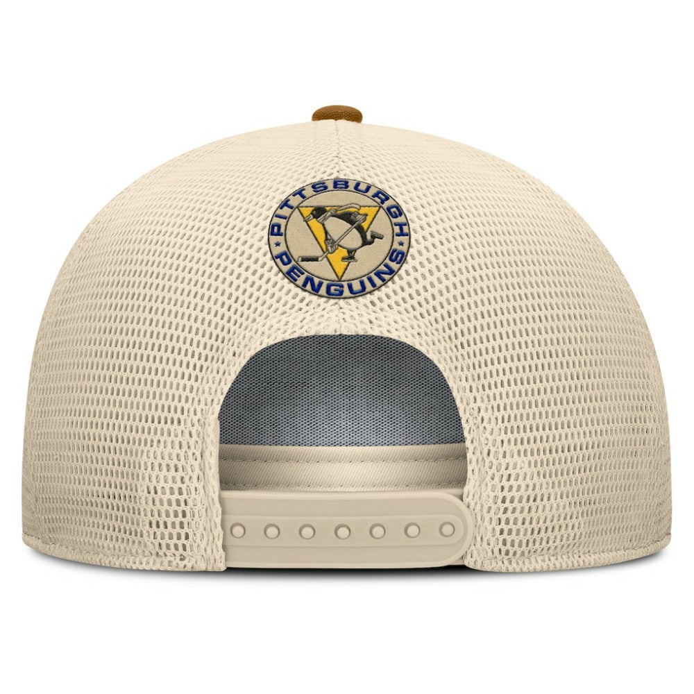 Pittsburgh Penguins Fanatics Heritage Fetch A-Frame Trucker Adjustable Hat