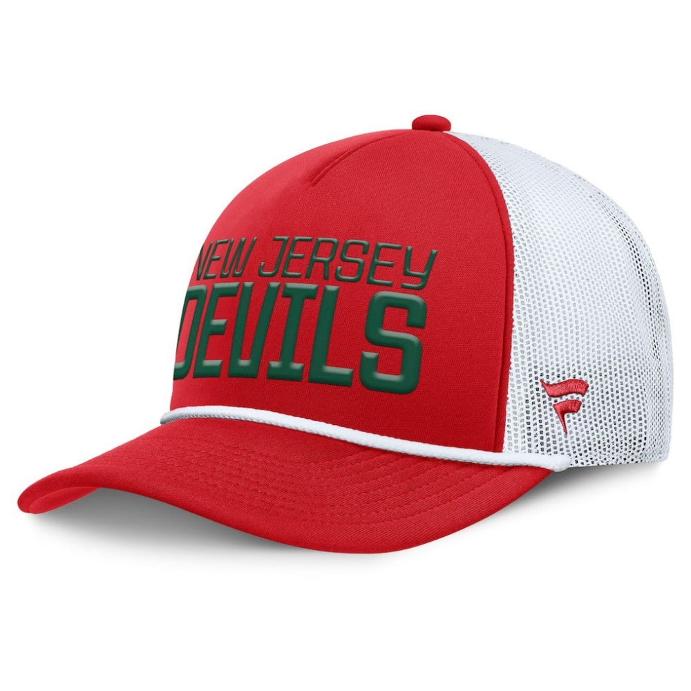 New Jersey Devils Fanatics Heritage Dutch A-Frame Trucker Adjustable Hat