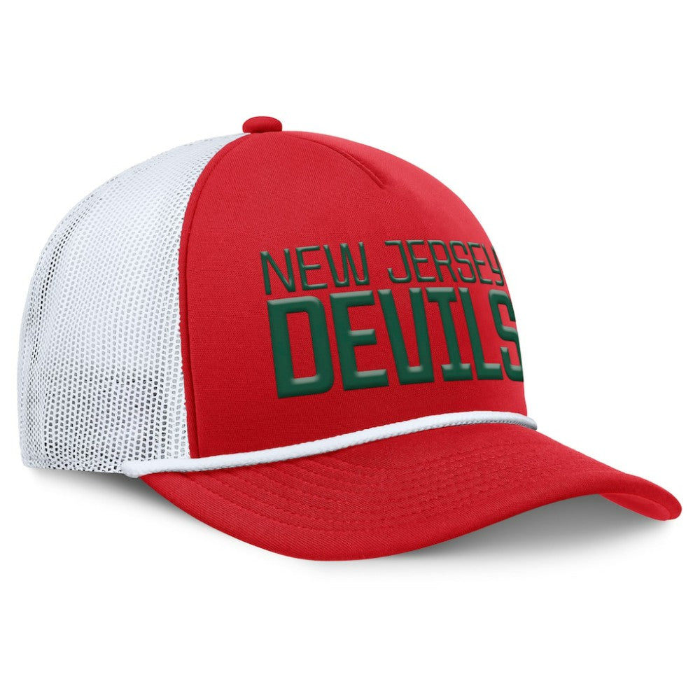 New Jersey Devils Fanatics Heritage Dutch A-Frame Trucker Adjustable Hat
