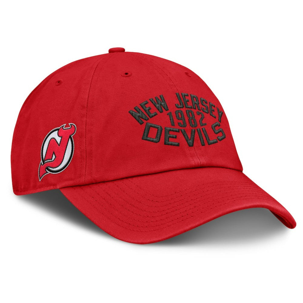 New Jersey Devils Fanatics Fundamentals Archer Adjustable Hat