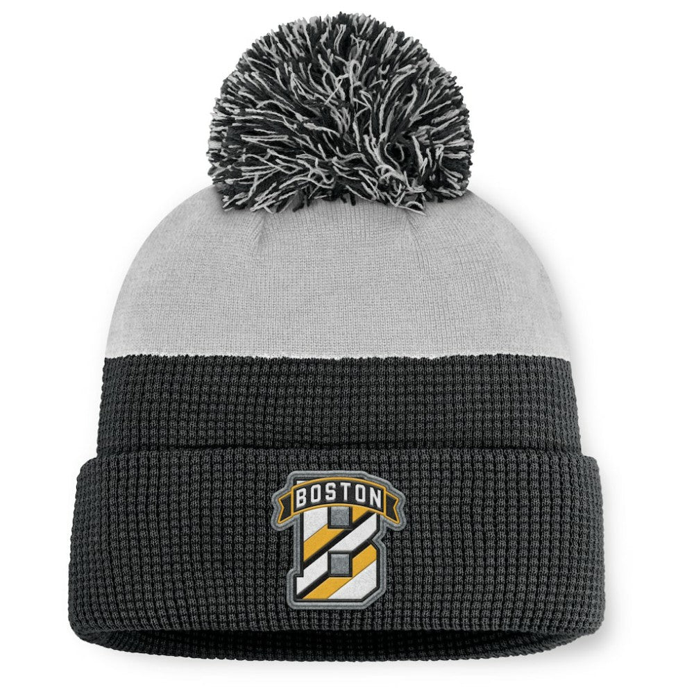 Boston Bruins Fanatics Authentic Pro Home Ice Cuffed Knit Hat with Pom
