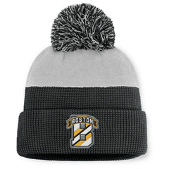 Boston Bruins Fanatics Authentic Pro Home Ice Cuffed Knit Hat with Pom