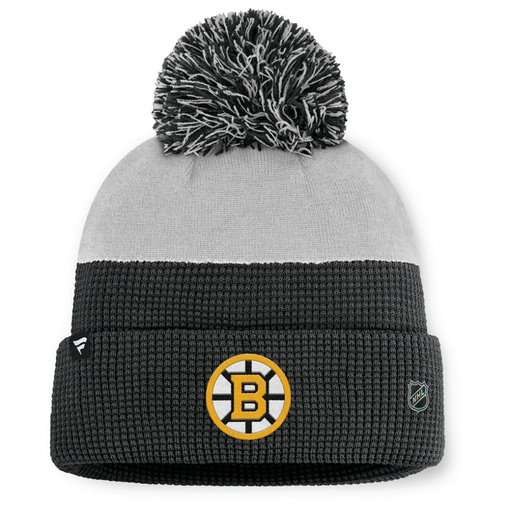 Boston Bruins Fanatics Authentic Pro Home Ice Cuffed Knit Hat with Pom