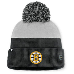 Boston Bruins Fanatics Authentic Pro Home Ice Cuffed Knit Hat with Pom