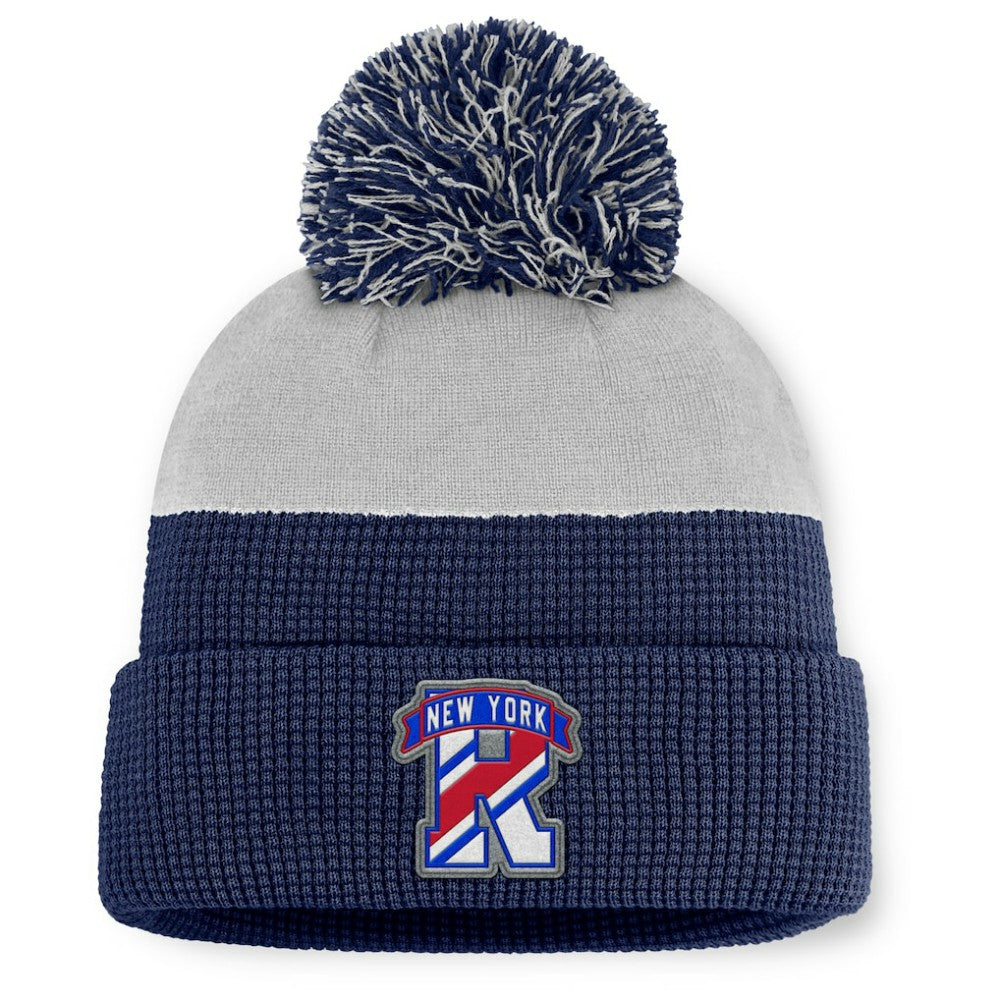 New York Rangers Fanatics Authentic Pro Home Ice Cuffed Knit Hat with Pom