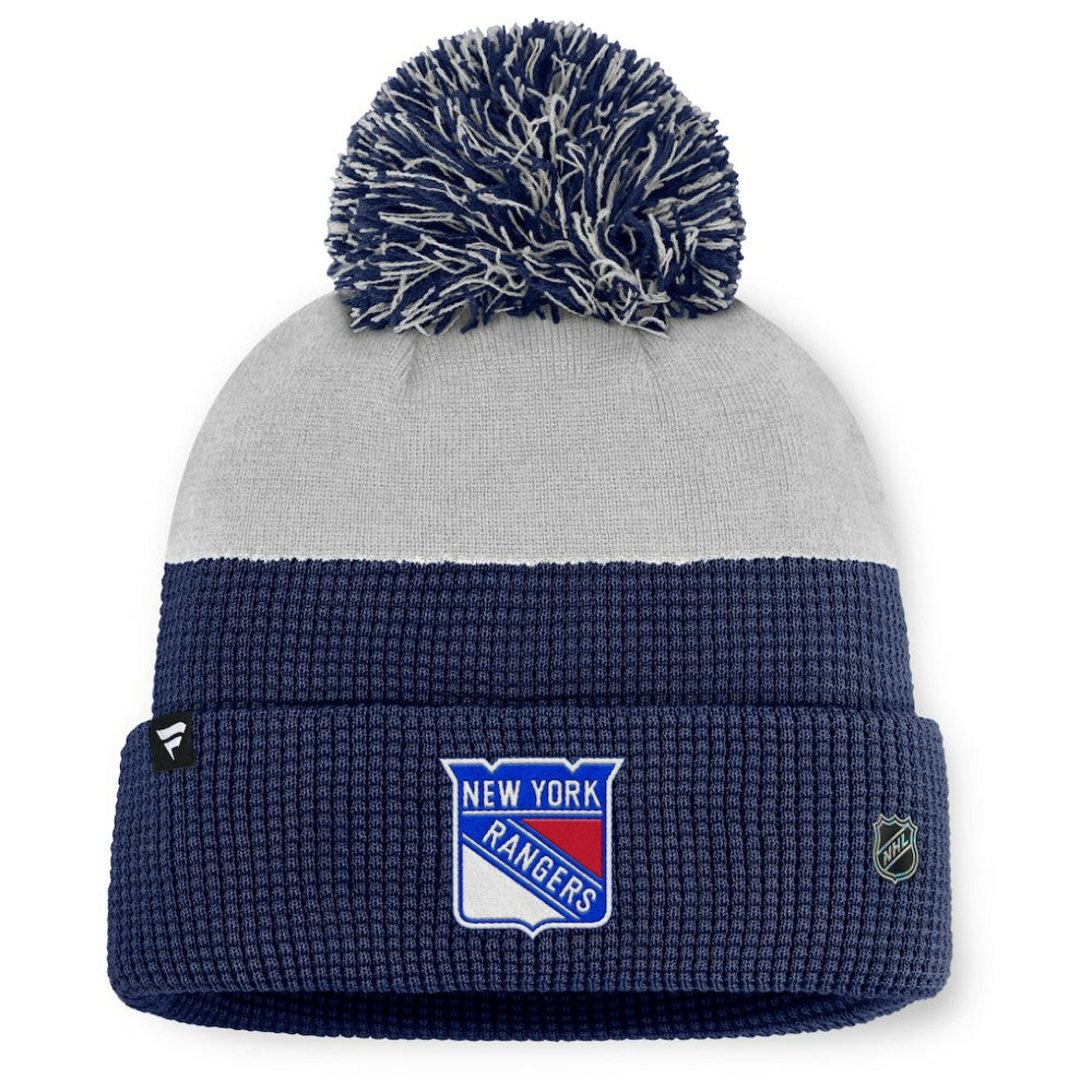 New York Rangers Fanatics Authentic Pro Home Ice Cuffed Knit Hat with Pom