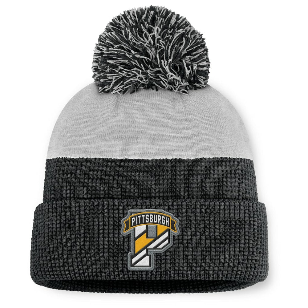 Pittsburgh Penguins Fanatics Authentic Pro Home Ice Cuffed Knit Hat with Pom