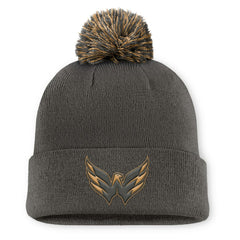 Washington Capitals Fanatics Authentic Pro Military Appreciation Cuffed Knit Hat with Pom