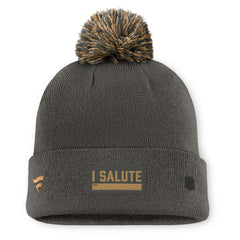 Washington Capitals Fanatics Authentic Pro Military Appreciation Cuffed Knit Hat with Pom