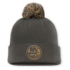 New York Islanders Fanatics Authentic Pro Military Appreciation Cuffed Knit Hat with Pom