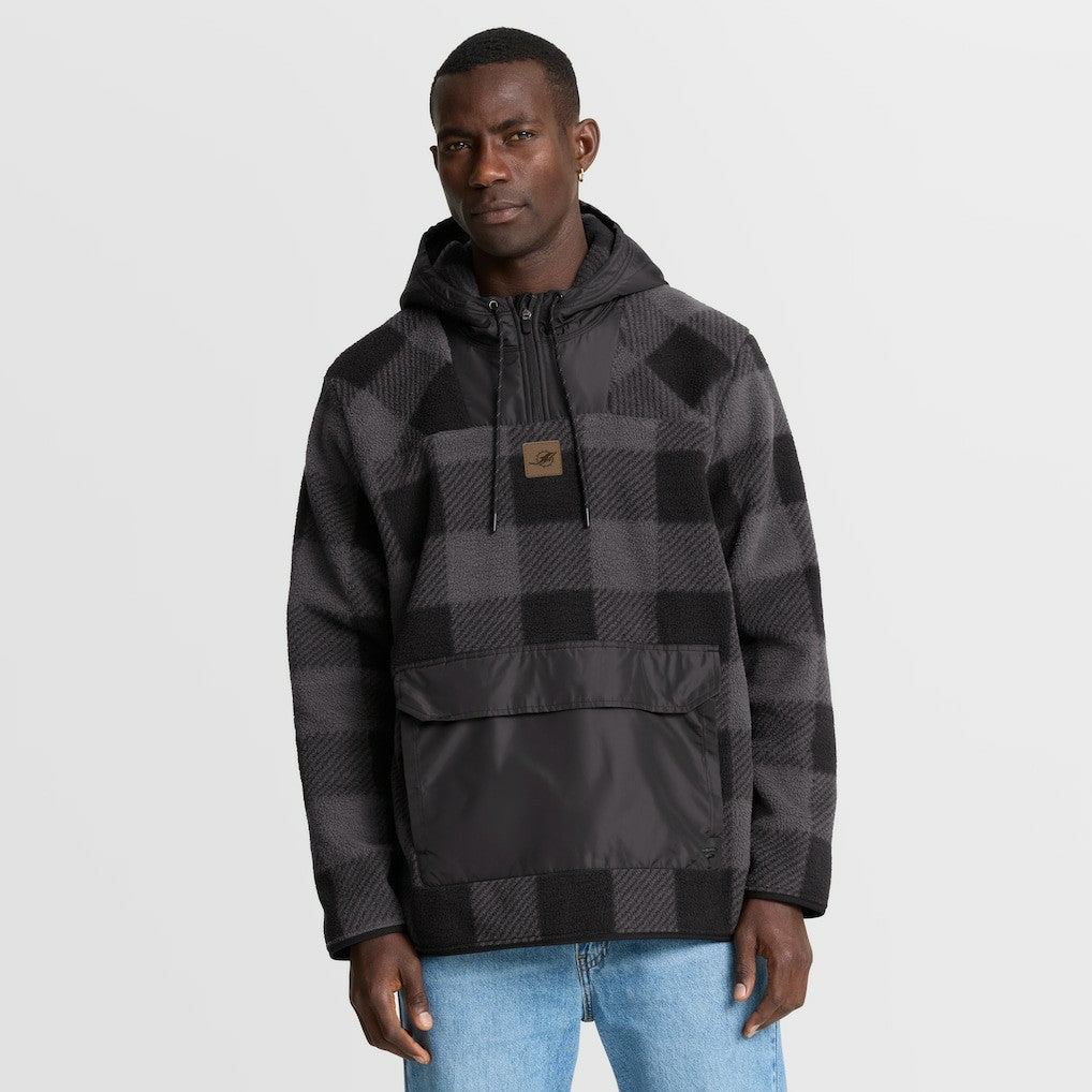 NFL Miami Dolphins Elements Plaid Polar Fleece Quarter-Zip Hoodie