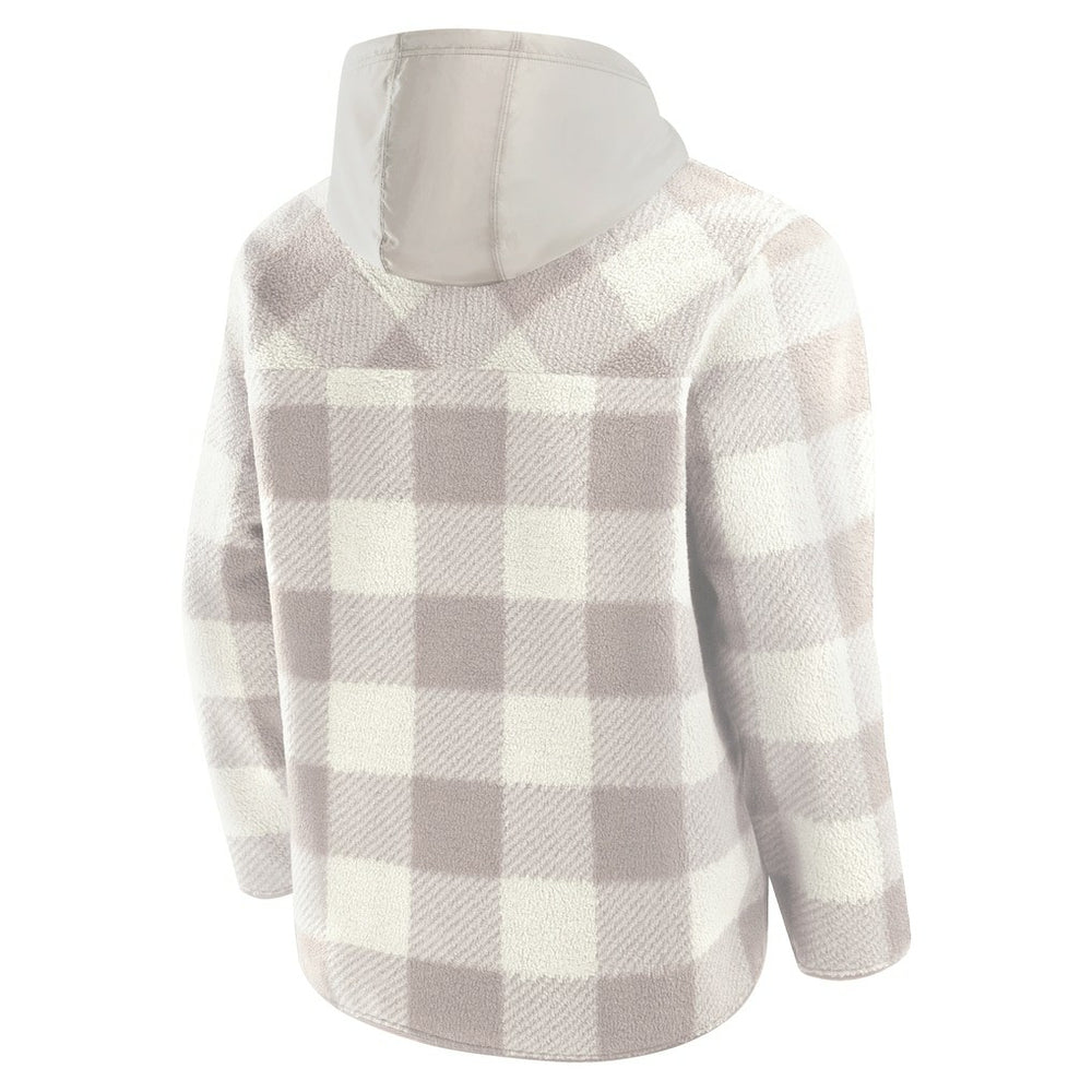 NFL New York Giants Elements Plaid Polar Fleece Quarter-Zip Hoodie