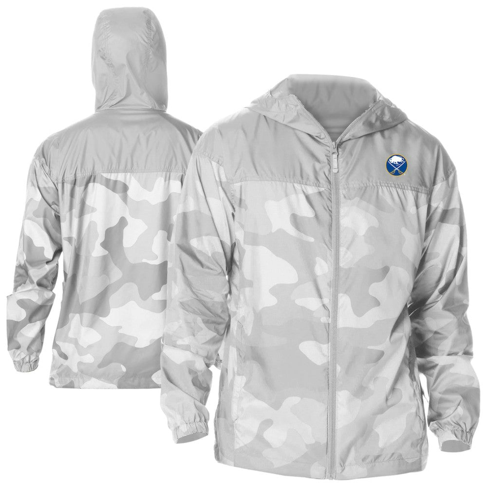 Buffalo Sabres Columbia Camo Flash Challenger Omni-Shade Full-Zip Hoodie Windbreaker