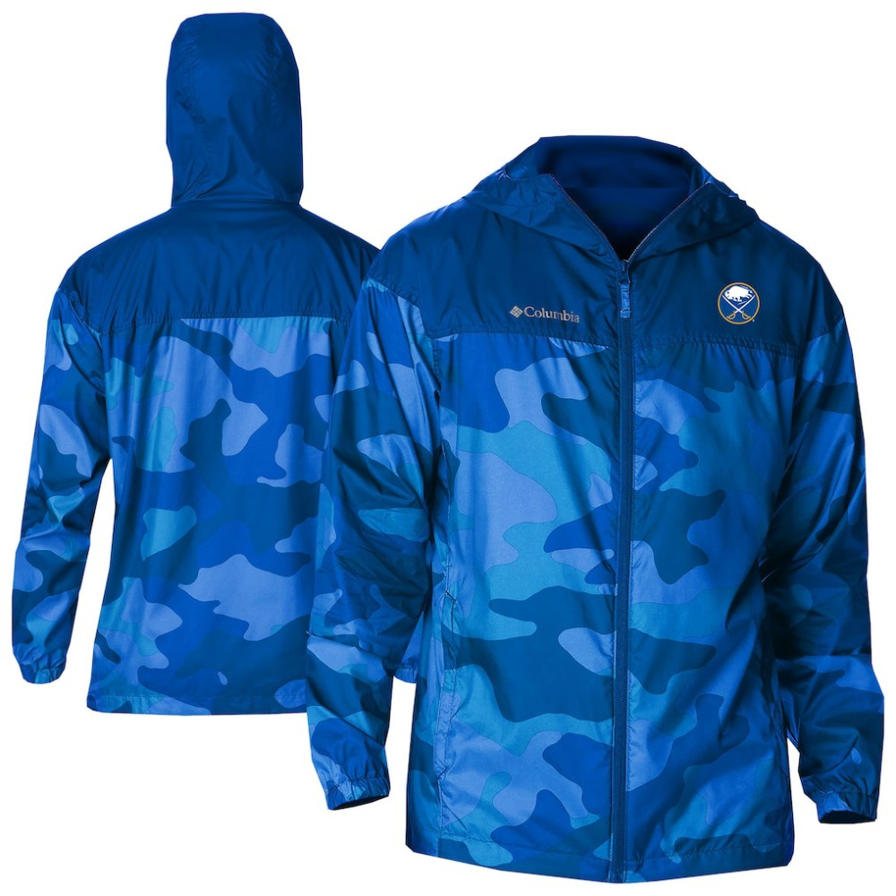 Buffalo Sabres Columbia Camo Flash Challenger Omni-Shade Full-Zip Hoodie Windbreaker