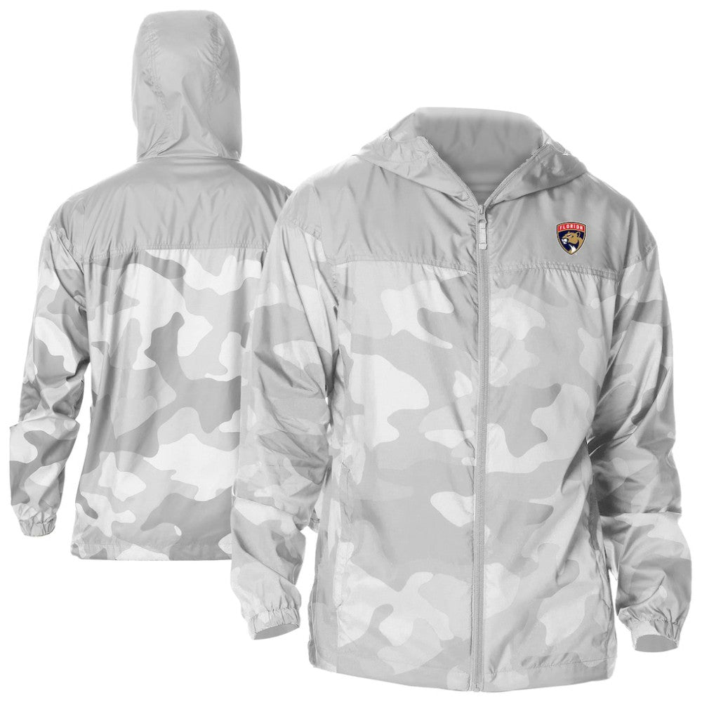 Florida Panthers Columbia Camo Flash Challenger Omni-Shade Full-Zip Hoodie Windbreaker