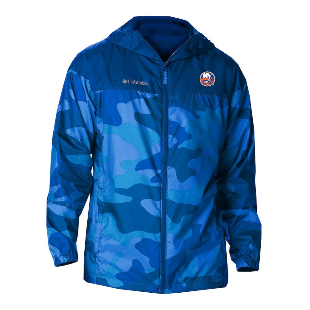 New York Islanders Columbia Camo Flash Challenger Omni-Shade Full-Zip Hoodie Windbreaker
