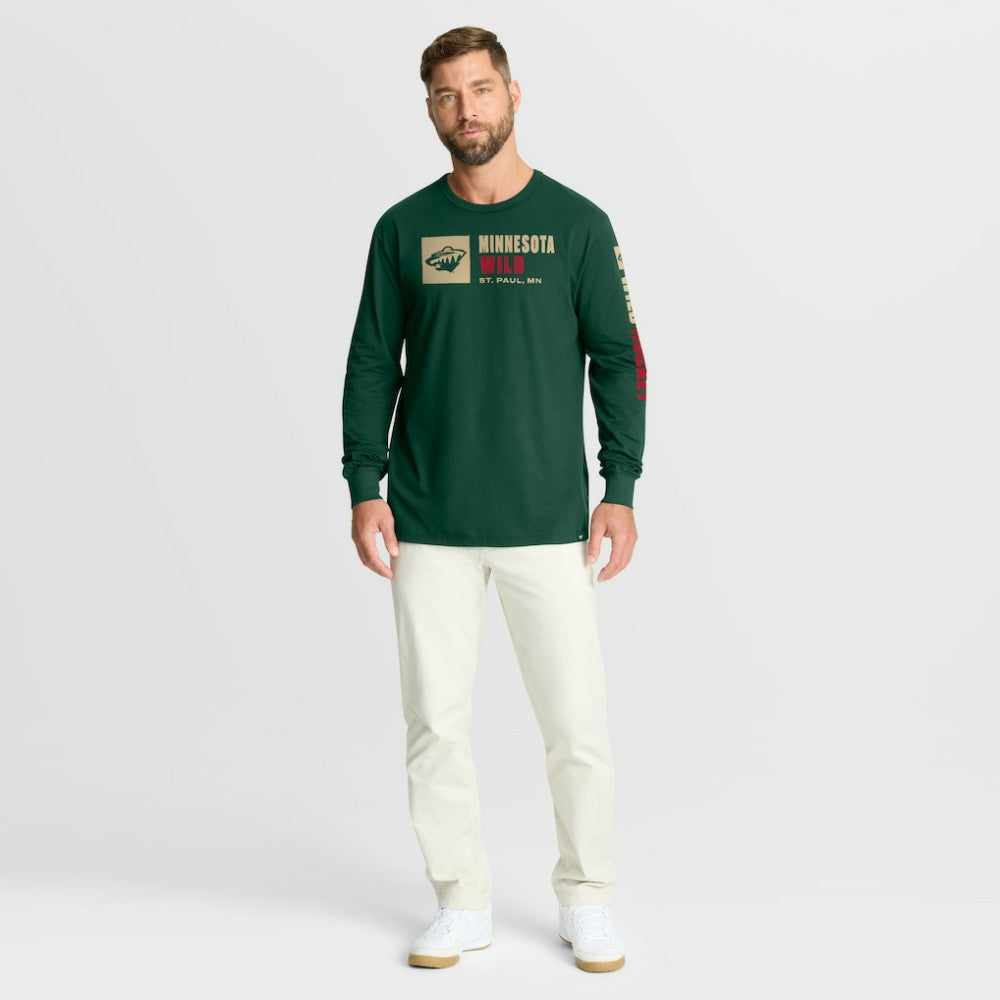 Minnesota Wild Fanatics Goal Crease Legacy Long Sleeve T-Shirt