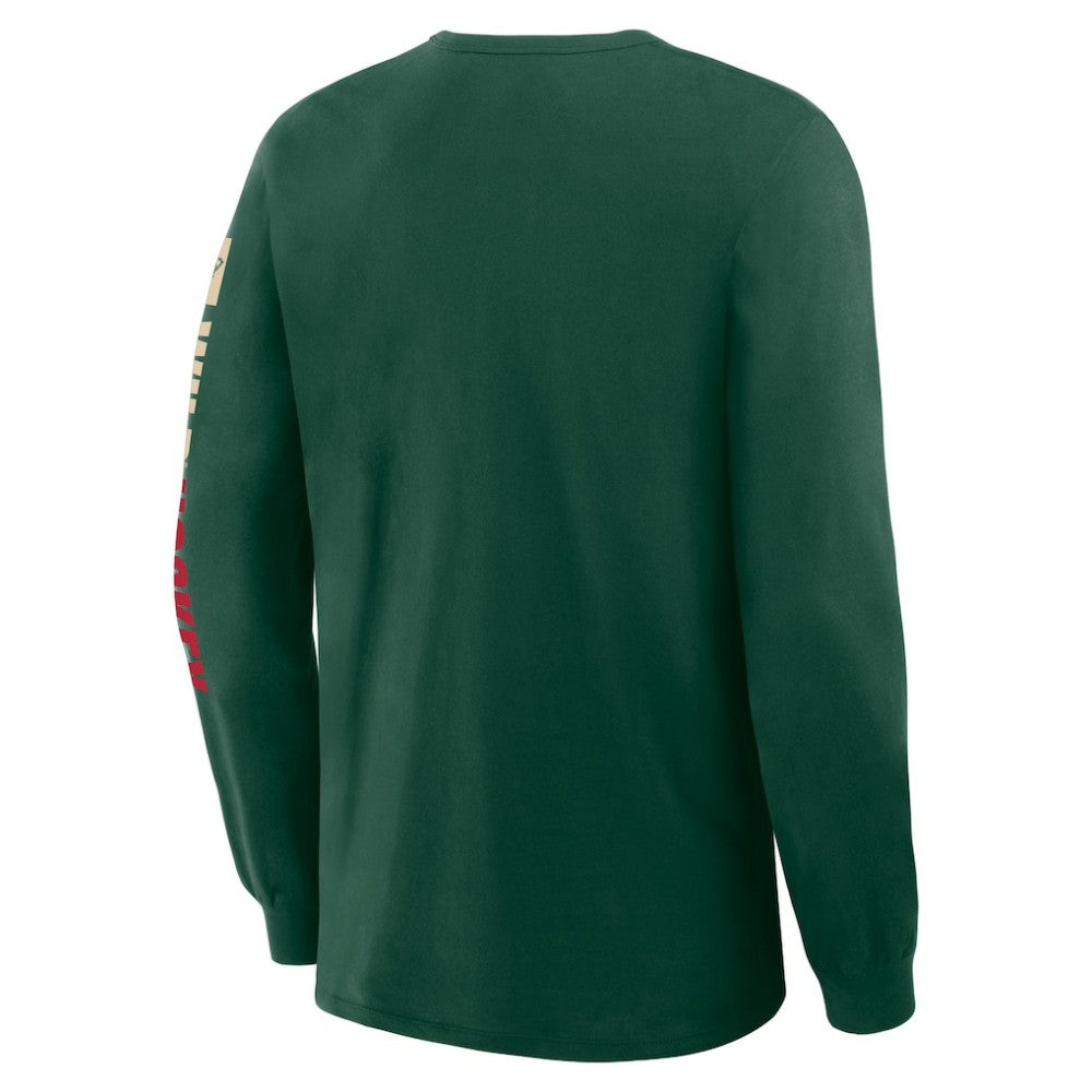 Minnesota Wild Fanatics Goal Crease Legacy Long Sleeve T-Shirt