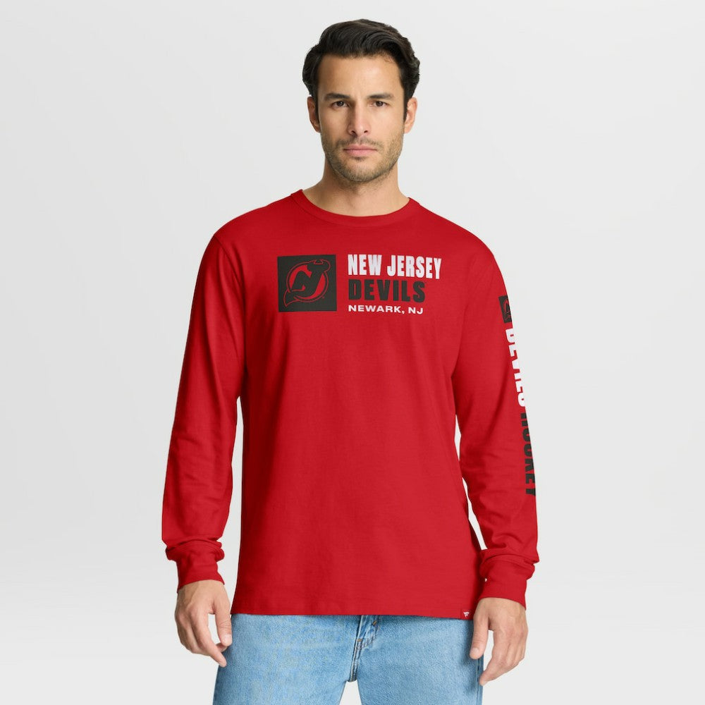 New Jersey Devils Fanatics Goal Crease Legacy Long Sleeve T-Shirt