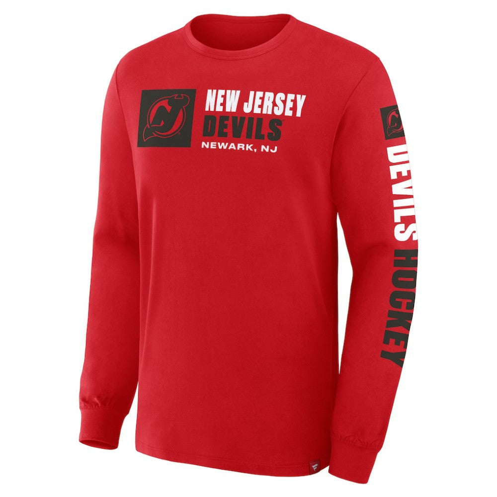 New Jersey Devils Fanatics Goal Crease Legacy Long Sleeve T-Shirt