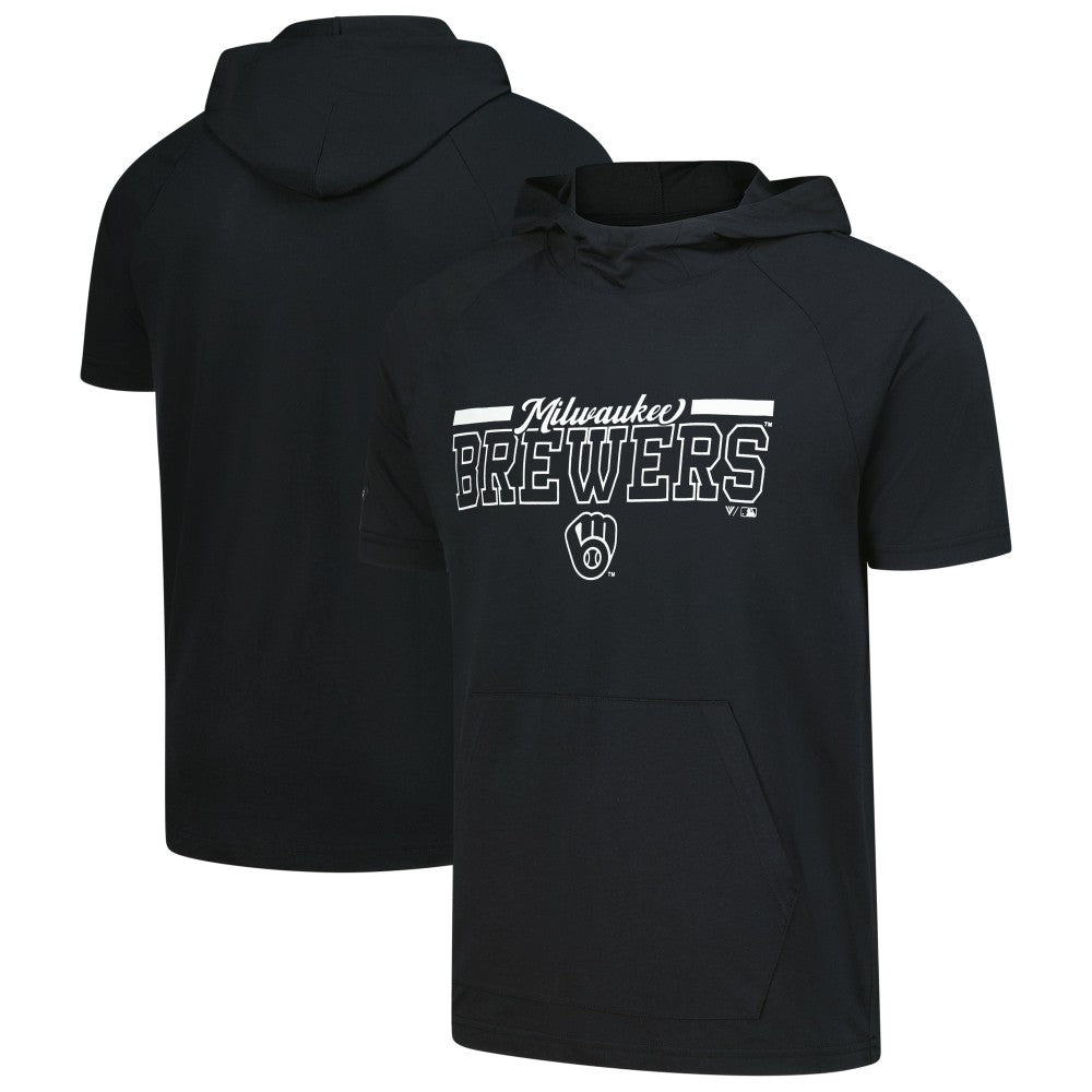 Milwaukee Brewers Levelwear Phase Vanguard Hoodie T-Shirt - Black