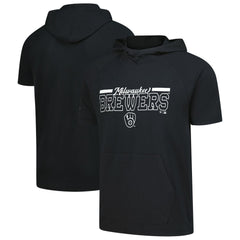 Milwaukee Brewers Levelwear Phase Vanguard Hoodie T-Shirt - Black