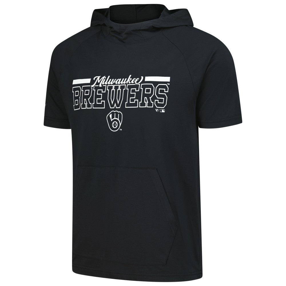Milwaukee Brewers Levelwear Phase Vanguard Hoodie T-Shirt - Black