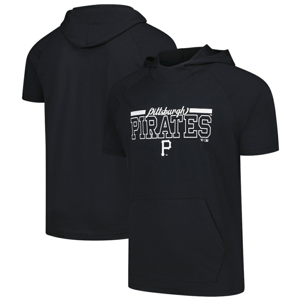 Pittsburgh Pirates Levelwear Phase Vanguard Hoodie T-Shirt - Black