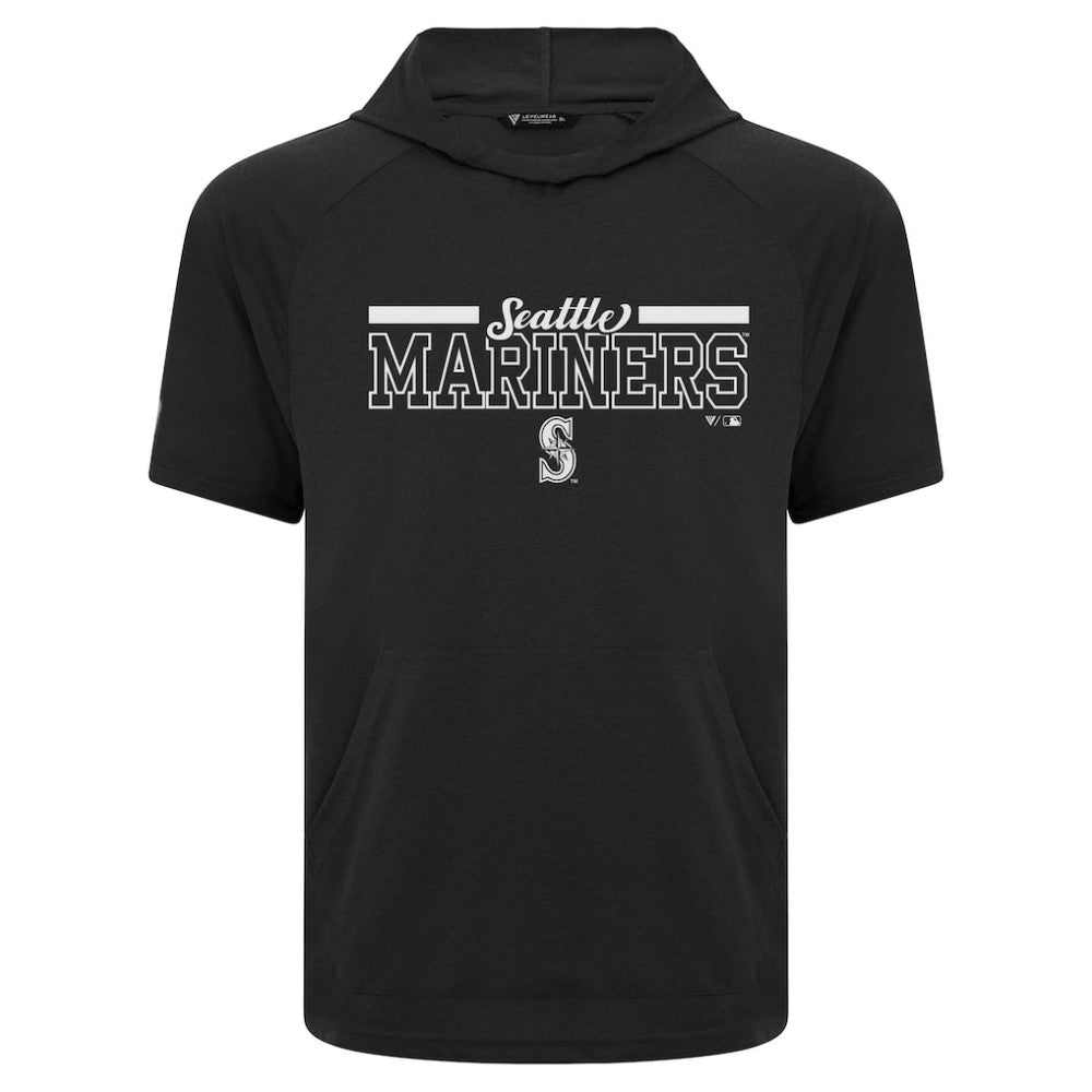 Seattle Mariners Levelwear Phase Vanguard Hoodie T-Shirt - Black