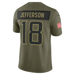 NFL Minnesota Vikings Justin Jefferson  2025 Salute to Service Limited Jersey