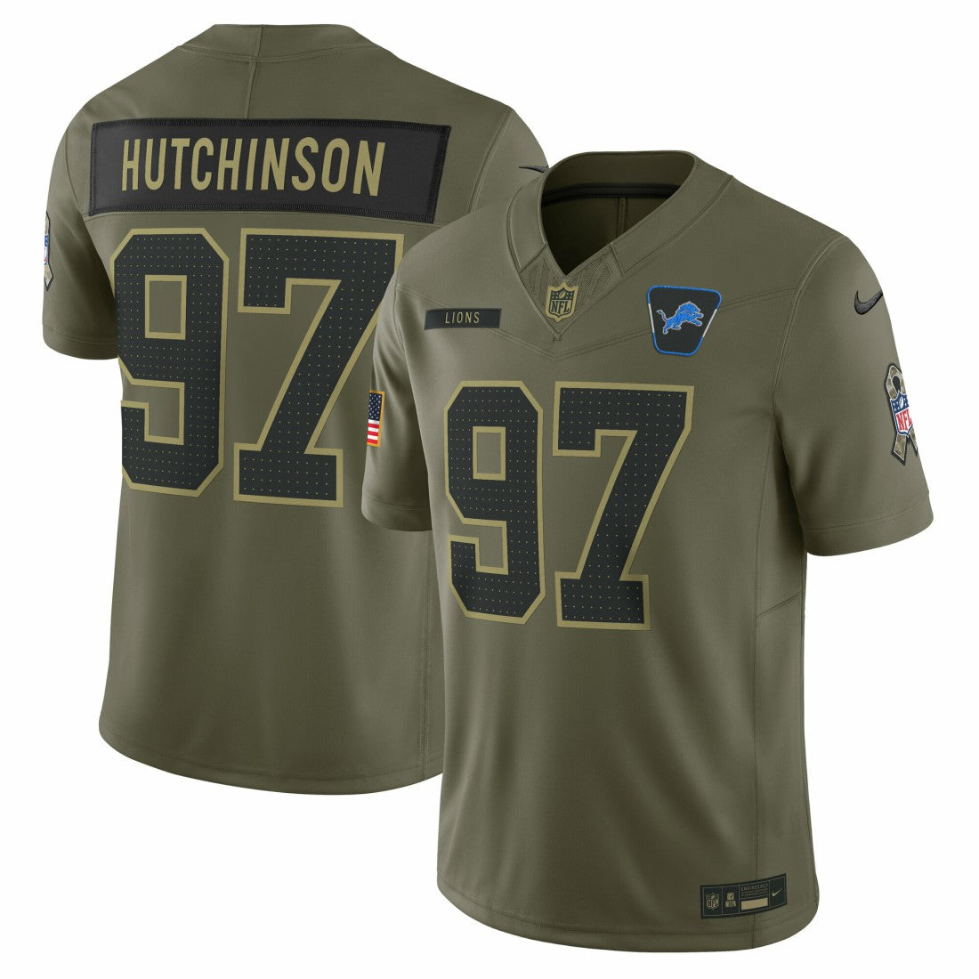 NFL Detroit Lions Aidan Hutchinson  2025 Salute to Service Limited Jersey