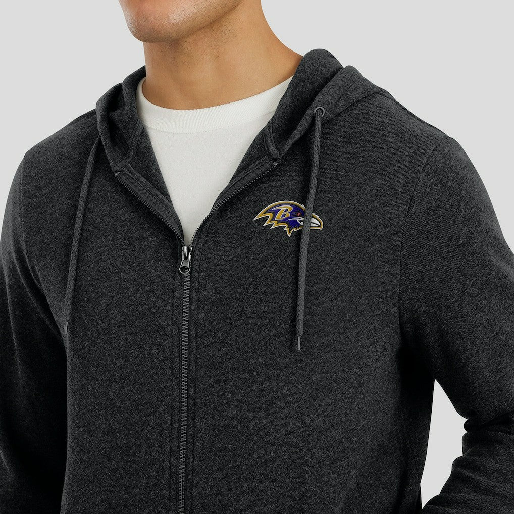 NFL Baltimore Ravens J. Palmer Players Lounge Tri-Blend Full-Zip Hoodie
