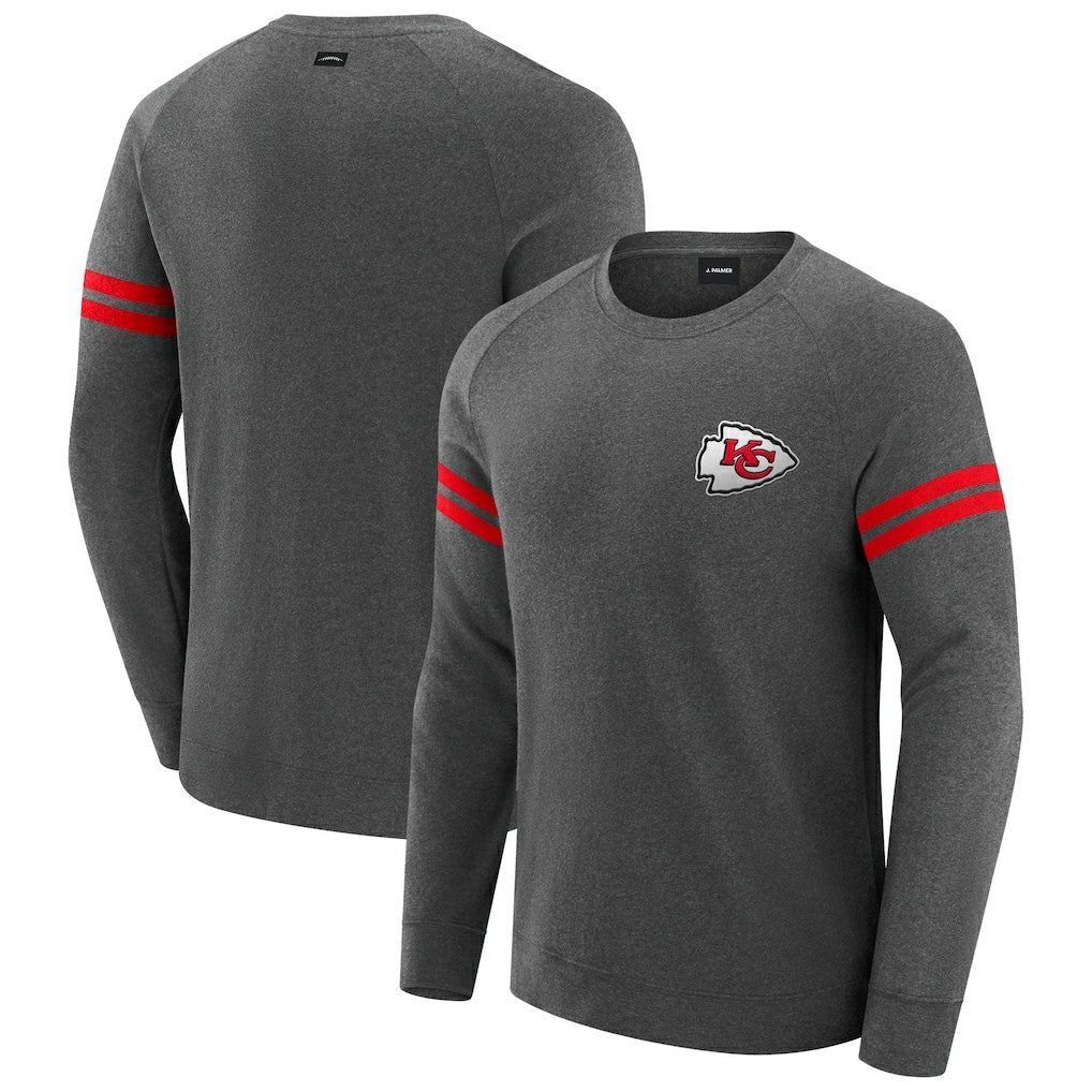 NFL Kansas City Chiefs J. Palmer Players Lounge Raglan Tri-Blend Sweatshirt
