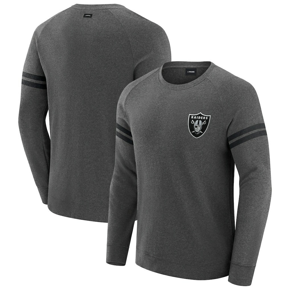 NFL Las Vegas Raiders J. Palmer Players Lounge Raglan Tri-Blend Sweatshirt