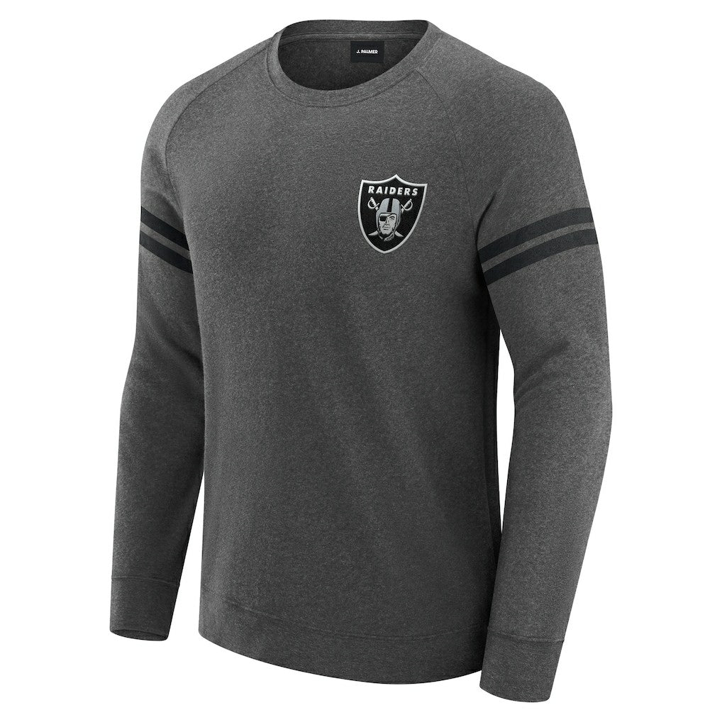 NFL Las Vegas Raiders J. Palmer Players Lounge Raglan Tri-Blend Sweatshirt