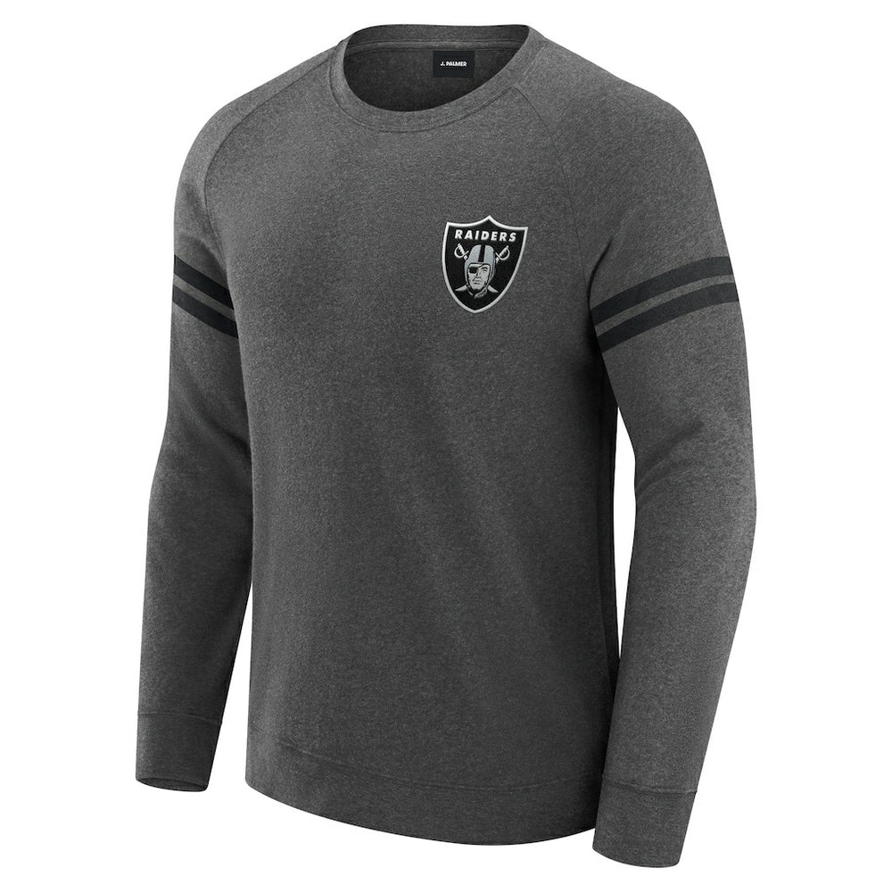 NFL Las Vegas Raiders J. Palmer Players Lounge Raglan Tri-Blend Sweatshirt