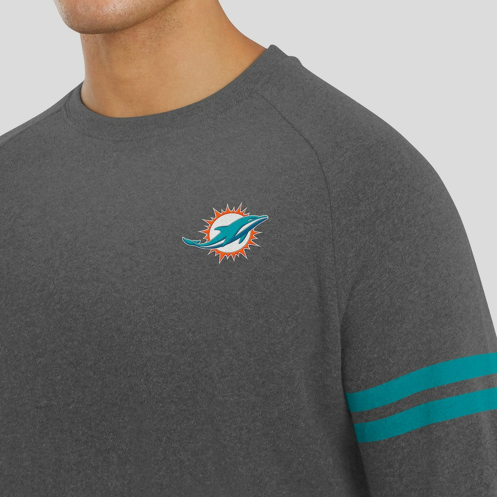 NFL Miami Dolphins J. Palmer Players Lounge Raglan Tri-Blend Sweatshirt