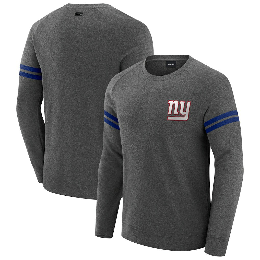 NFL New York Giants J. Palmer Players Lounge Raglan Tri-Blend Sweatshirt