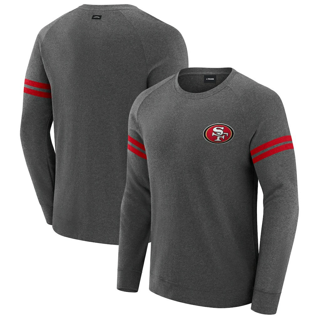 NFL San Francisco 49ers J. Palmer Players Lounge Raglan Tri-Blend Sweatshirt