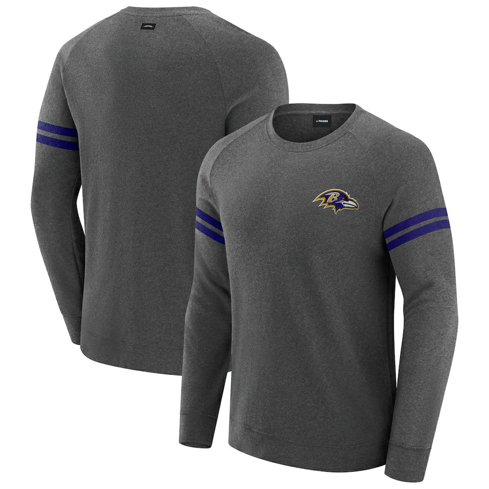 NFL Baltimore Ravens J. Palmer Players Lounge Raglan Tri-Blend Sweatshirt